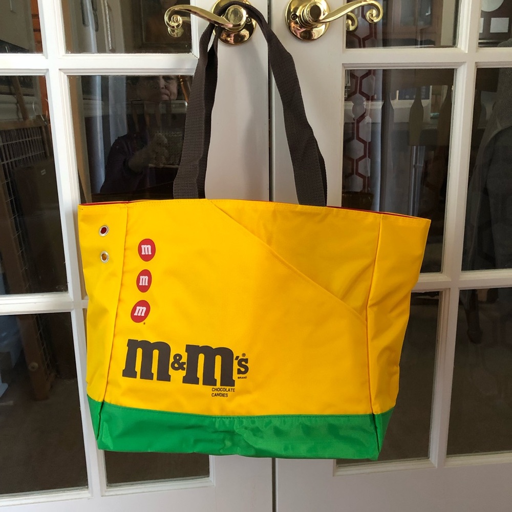 Fun, cute M&M logo tote bag